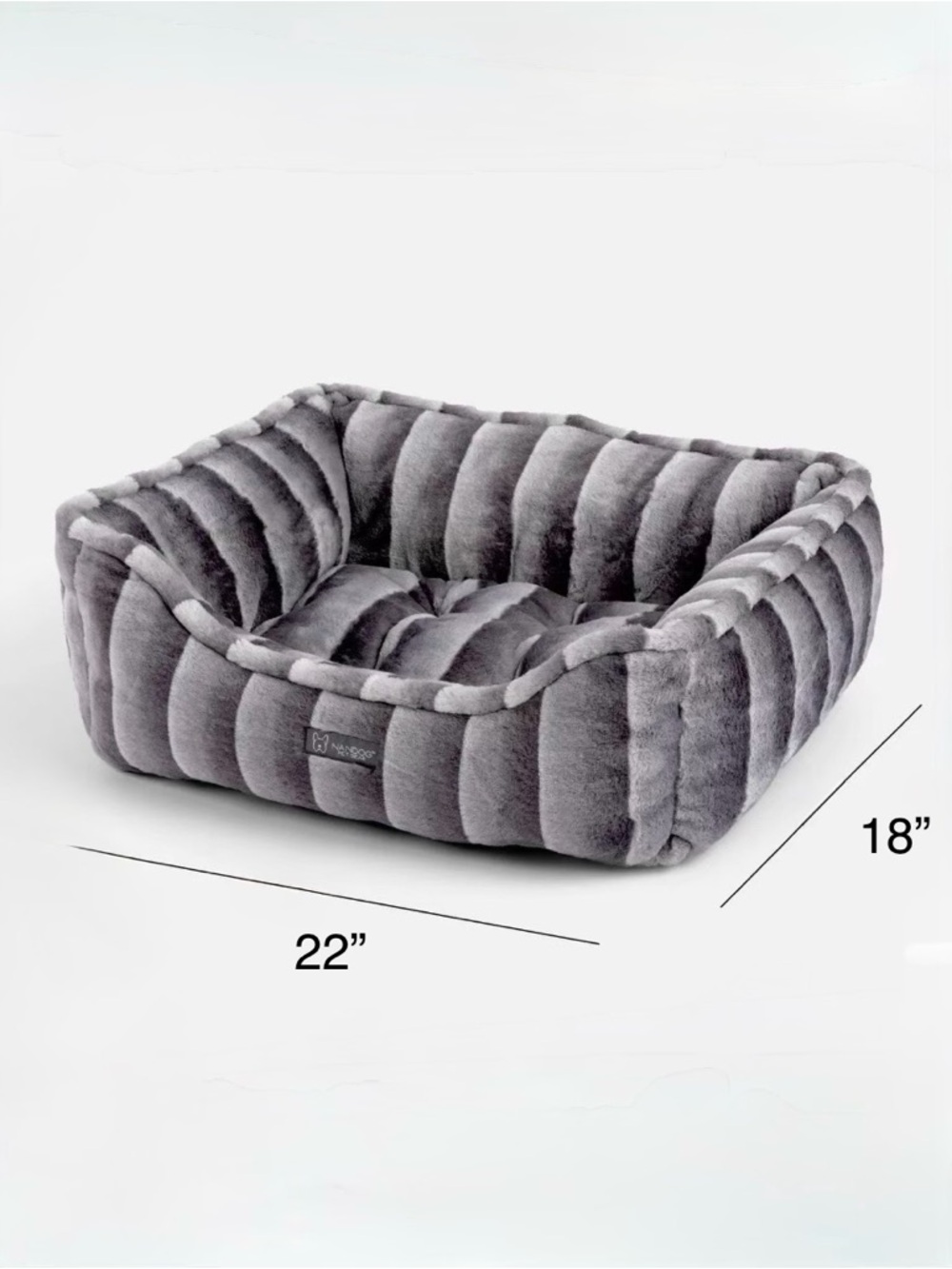 Nandog Pet Gear pet bed - the Chinchilla Cloud Collection Plush Pet Bed